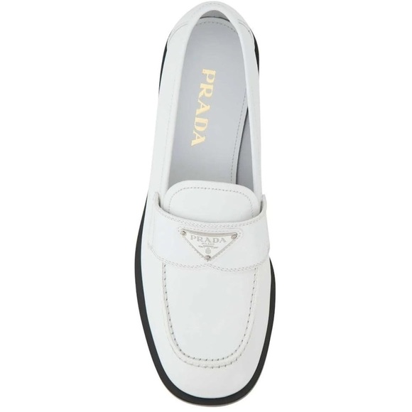 Authentic vintage PRADA chunky triangle logo shoes slip on loafers size 39 8.5 9 - Picture 1 of 15